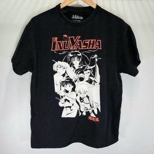 InuYasha 2009 OG Anime Retro‎ Shirt Black Manga Japan Rare Vintage Size Large